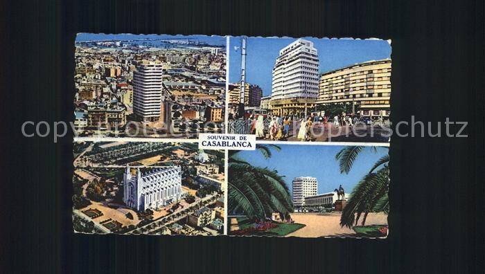 Casablanca Immeuble Liberte Place France Eglise Sacre-Coeur Place Lyautey Statue