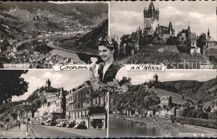 Cochem Mosel Sehl Burg Moselstrasse Cochem mit Burg