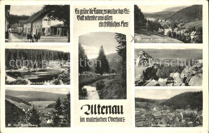 Altenau Harz Damenkapelle Kunstberg Schwimmbad Blick vom Kunstberg Rotenberg Wet