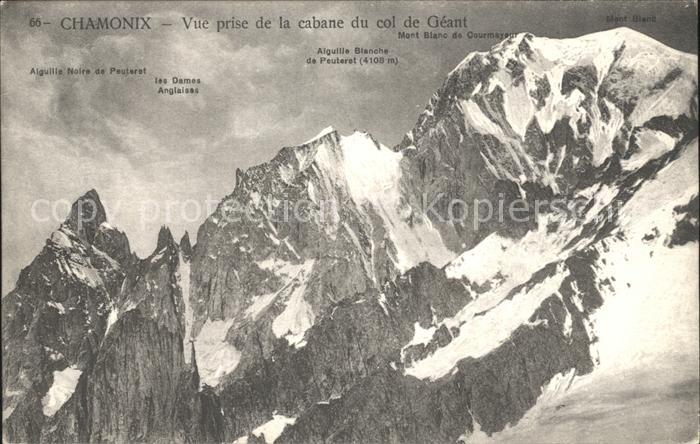 Chamonix Vue prise de la cabane du col Geant