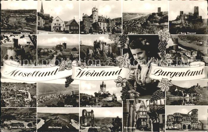 Mosel Region Koblenz Dieblich Burg Teven Kobern Burg Thurant Ehrenburg Muensterm