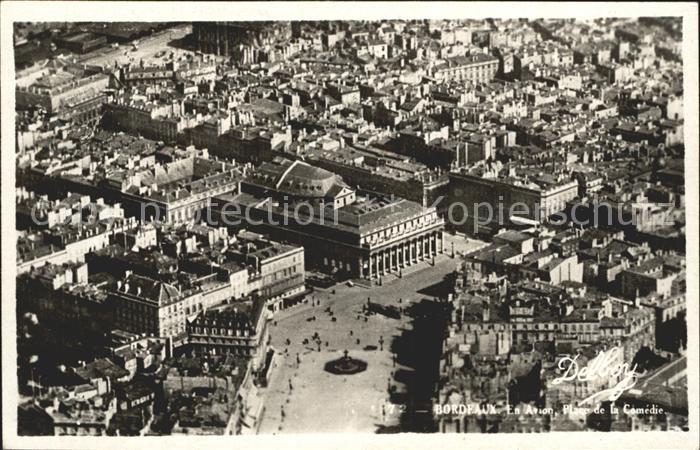 Bordeaux Place de la Comedie Vue aerienne