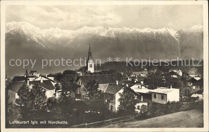 Igls Tirol Teilansicht mit Nordkette