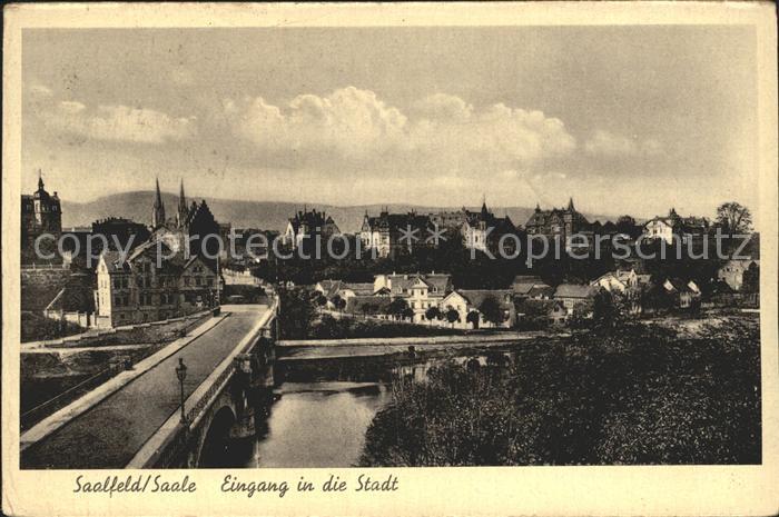 Saalfeld Saale Teilansicht Saalebruecke