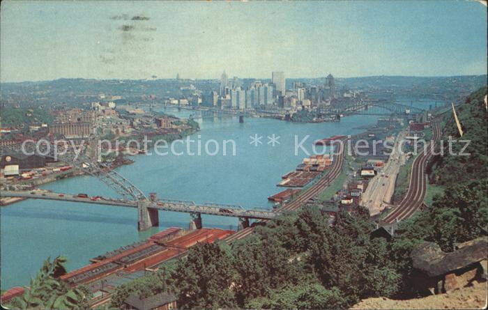 Pittsburg Pennsylvania The Golden Triangle and miles of surrounding territory Ai