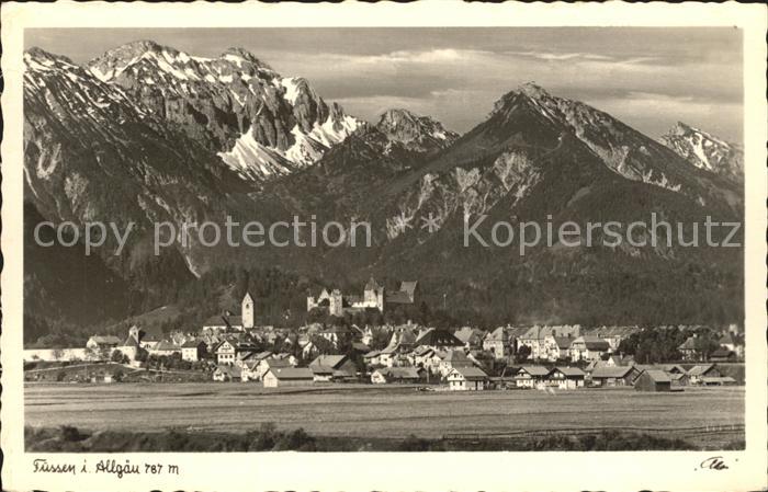 Fuessen Allgaeu mit Schlicke und Vilser Kegel