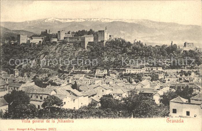 Granada Andalucia Vista general de la Alhambra