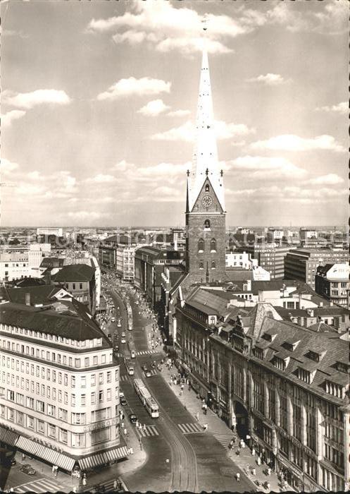 HAMBURG CITY Moenckebergstrasse mit Petrikirche