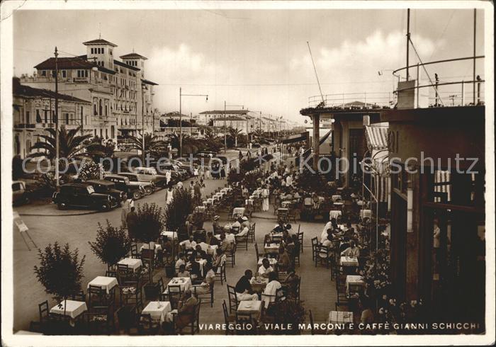Viareggio Viale Marconi e Caffe Gianni Schicchi