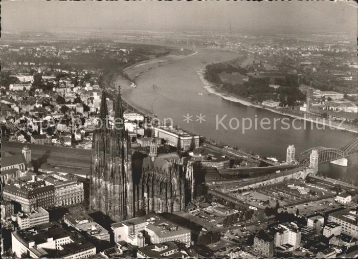 Koeln Rhein Dom Fliegeraufnahme