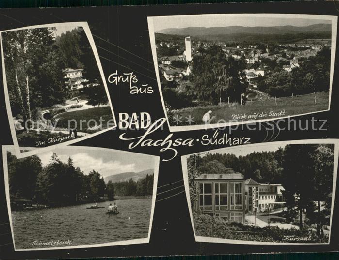 Bad Sachsa Harz Kurpark Stadtblick Schmelzteich Kursaal
