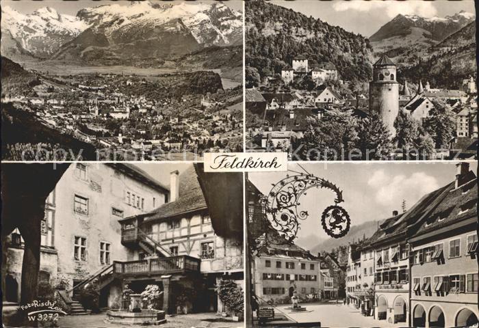Feldkirch Vorarlberg Total Turm Hotel Hecht Dorfpartie