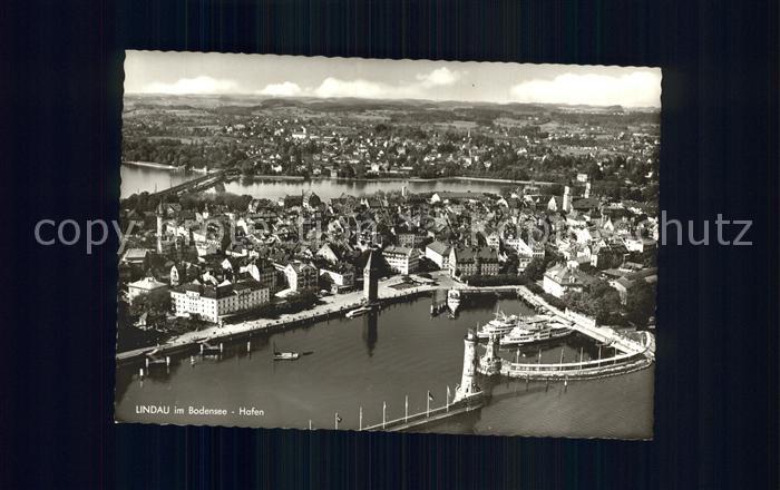 Lindau Bodensee Hafen Fliegeraufnahme