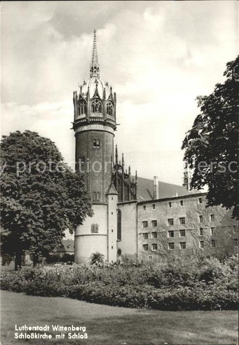 Wittenberg Lutherstadt Schlosskirche mit Schloss