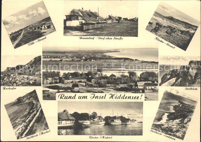 Insel Hiddensee Vitte Strand Hochufer Steilkueste Hucke und Enddorn Neuendorf Pa