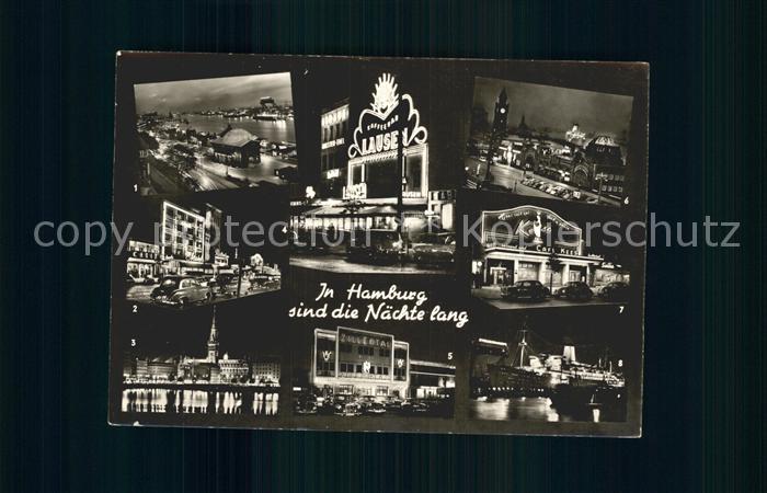 HAMBURG  CITY bei Nacht Teilansichten
