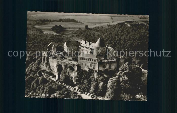 Waldeck Edersee Schloss Waldeck Fliegeraufnahme
