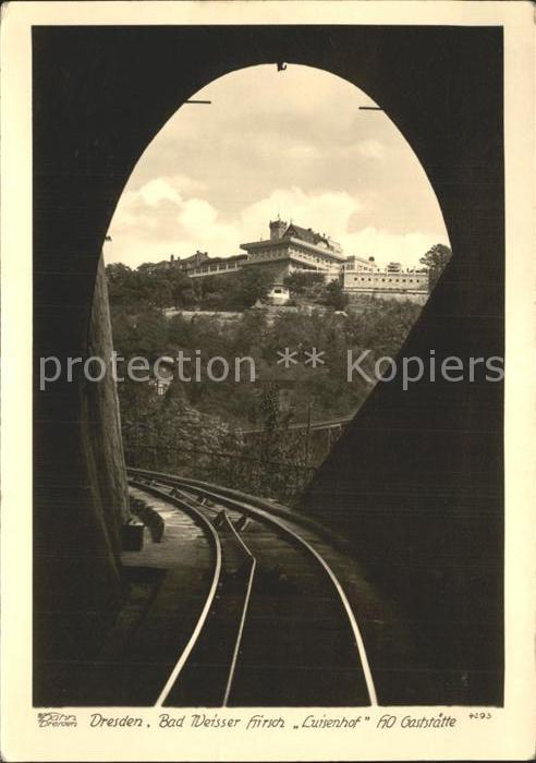 DRESDEN Elbe Bad Weisser Hirsch Luisenhof HO Gaststaette