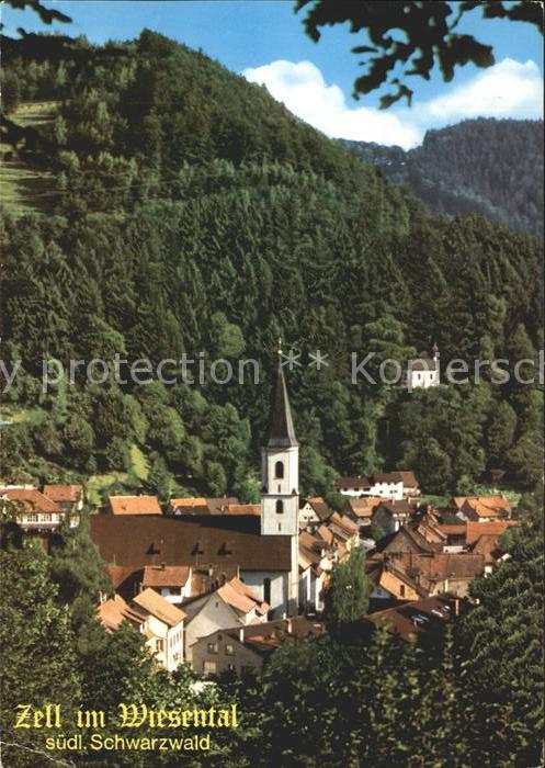 Zell Wiesental Teilansicht Kirche
