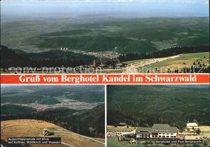 Waldkirch Breisgau Blick vom Kandel Berghotel Rheinebene Vogesen Kollnau Aussich