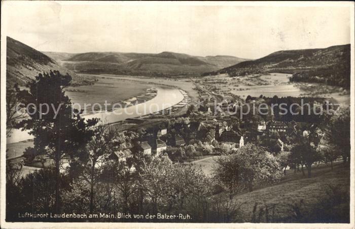 Laudenbach Unterfranken Blick von der Balzer Ruh