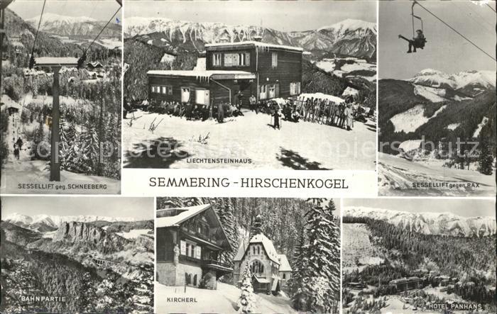 Semmering Niederoesterreich Liechtensteinhaus Sessellift