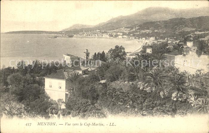 Menton Alpes Maritimes Strandpanorama