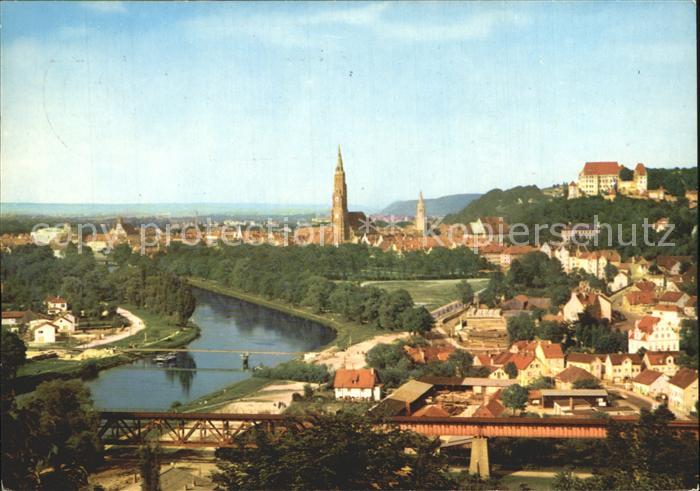Landshut Isar Blick vom Klausenberg