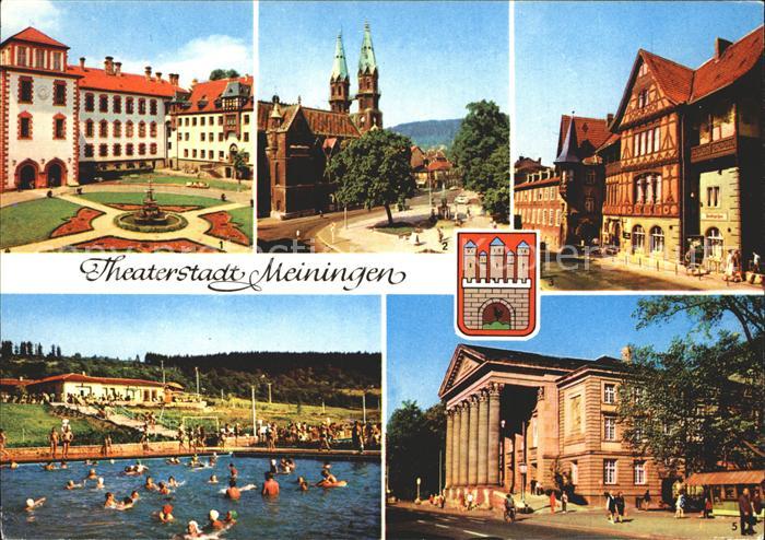 Meiningen Thueringen Schloss Schwimmbad Stadtkirche Theater