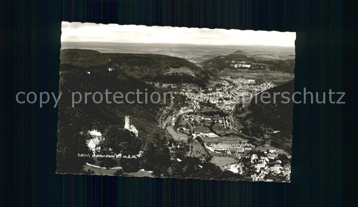 Schloss Lichtenstein Fliegeraufnahme