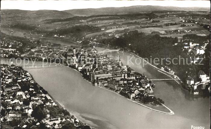 PAssAU Bayern Fliegeraufnahme Dreifluessestadt