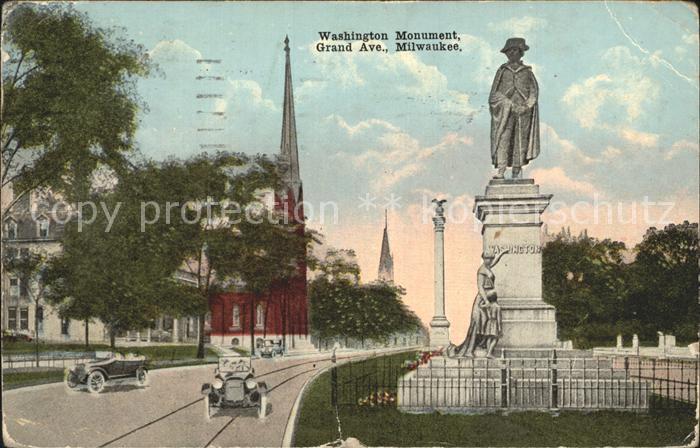 Milwaukee Wisconsin Washington Monument Grand Ave
