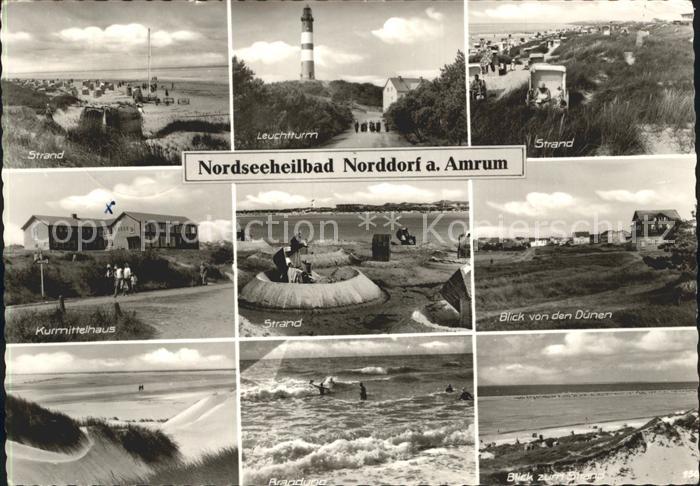 Norddorf Amrum Leuchtturm Strand Duenen Kurmittelhaus