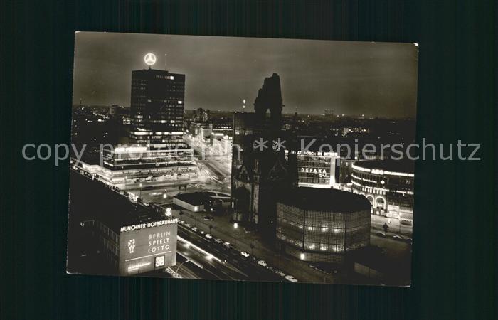 BERLIN  CITY Europa-Centre mit Kaiser-Wilhelm-Gedaechtniskirche bei Nacht