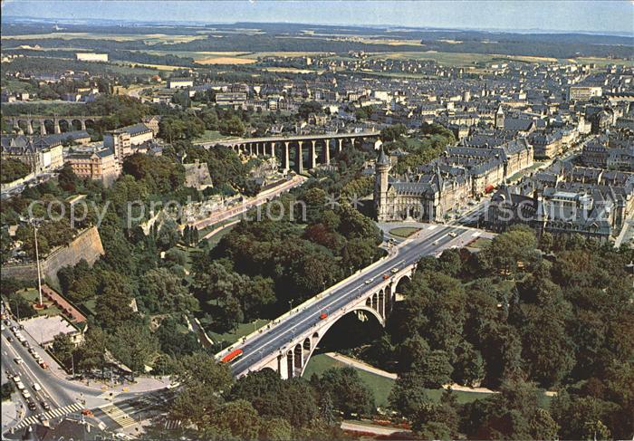 LUXEMBOURG Luxemburg Fliegeraufnahme Pont Adolphe et Avenue de la Lieberté