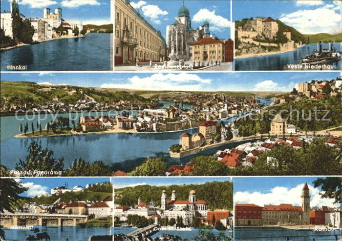 PAssAU Bayern Nibelungenstadt Dreifluessestadt Veste Innkai