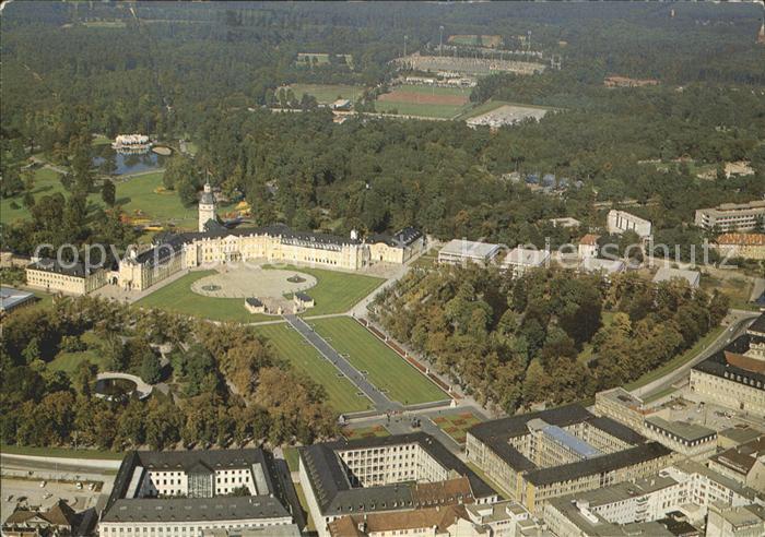 Karlsruhe Baden Fliegeraufnahme Schloss