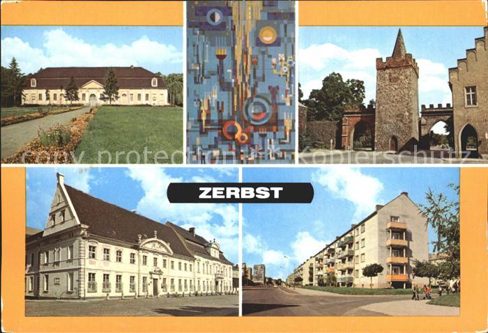 Zerbst Stadthalle Relief Hochhaus Heidetor Max-Sens-Oberschule Rat Kreises