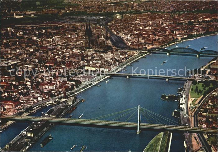 Koeln Rhein Fliegeraufnahme