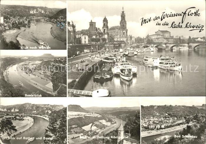 Bad Schandau Weisse Flott Festung Koenigstein Rathen Bastei