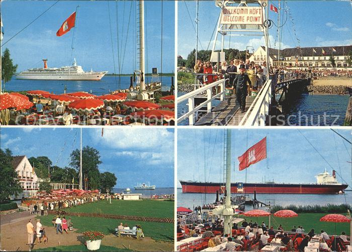 HAMBURG  CITY Schiffsbegrussungsanlage Willkommhoeft Schulauer Faehrhaus