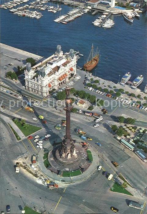 Barcelona Cataluna Fliegeraufnahme Monumento Colon