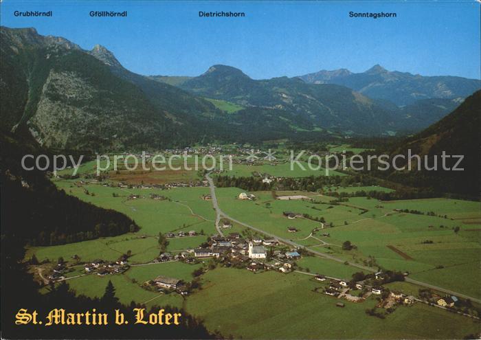 St Martin Lofer Fliegeraufnahme Grubhoerndl Gfoellhoerndl Dietrichshorn Sonntags