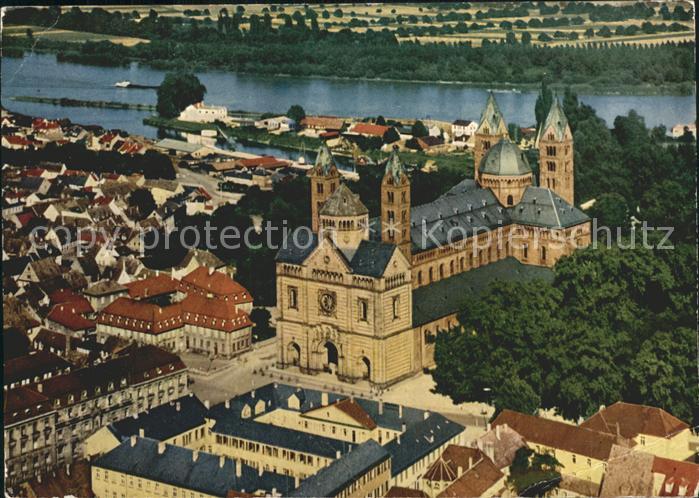 Speyer Rhein Dom Fliegeraufnahme