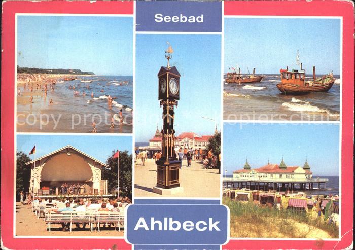 Ahlbeck Ostseebad Strand Konzertpavillon Stranduhr