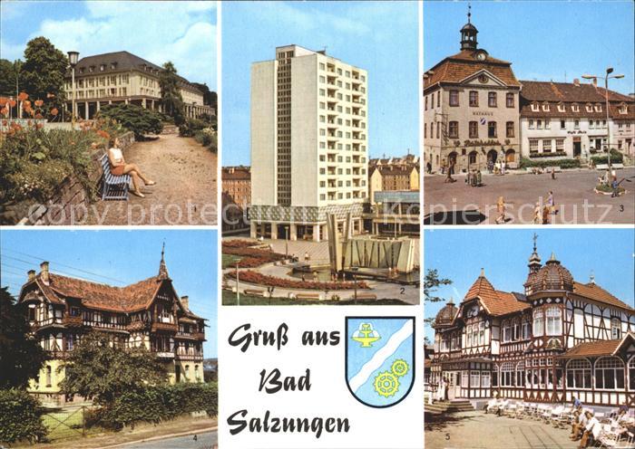 Bad Salzungen Kurhaus Hochhaus Leninplatz Markt