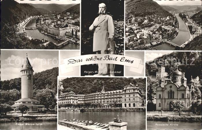 Bad Ems Russische Kirche Emser-Wasserturm Kaiser-Wilhelm-Denkmal
