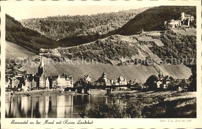 BERNKASTEL-KUES Berncastel Rheinland-Pfalz mit Mosel und Ruine Landshut