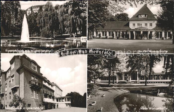 Bad Hersfeld Kurparkteich Wandelhalle Sanatoriim Wigbertshoehe