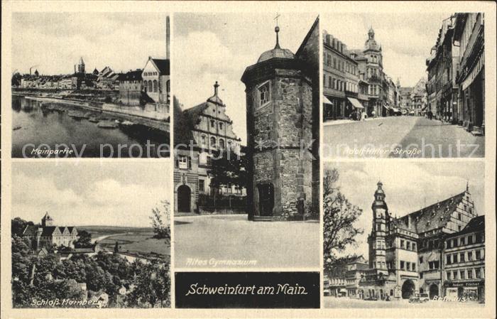Schweinfurt Mainpartie Schloss-Mainberg Altes-Gymnasium